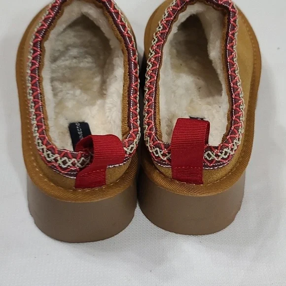 French Connection Womens Chunky Slippers Indoor/Outdoor Faux Fur Sz 7/8 EUC - Picture 6 of 11